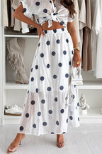 PORTO – Polka Dot Maxi Skirt – 2888