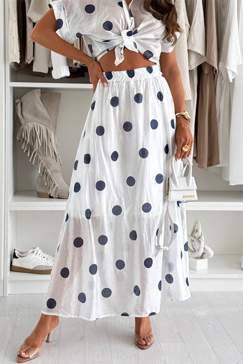 PORTO – Polka Dot Maxi Skirt – 2888