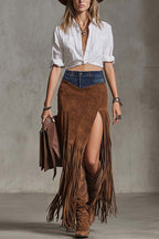 ANTIBES – Denim Maxi Skirt – 8845