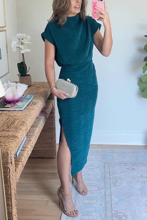 AMALFI – Mockneck Midi Dress – 4941