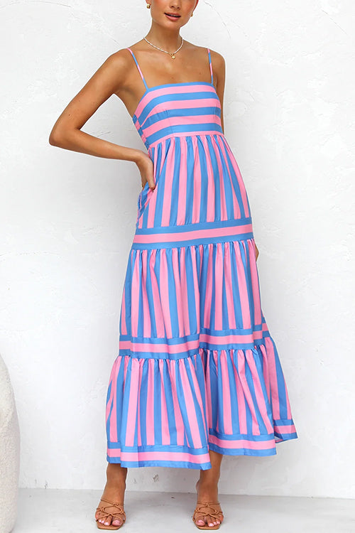 CANNES – Striped Maxi Dress – 6226