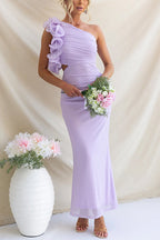 MILAN – One Shoulder Maxi Dress – 4434