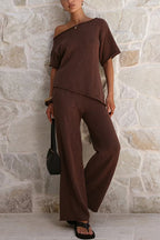 MONTPELLIER – Asymmetrical Knit Top – 7688