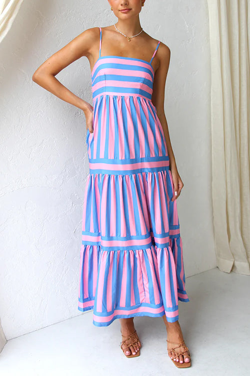 CANNES – Striped Maxi Dress – 6226