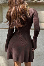 PRAGUE – Ribbed Knit Mini Dress – 9188