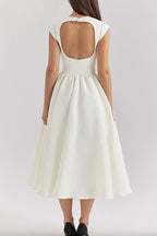 SANTORINI – Cap Sleeve Midi Dress – 2786