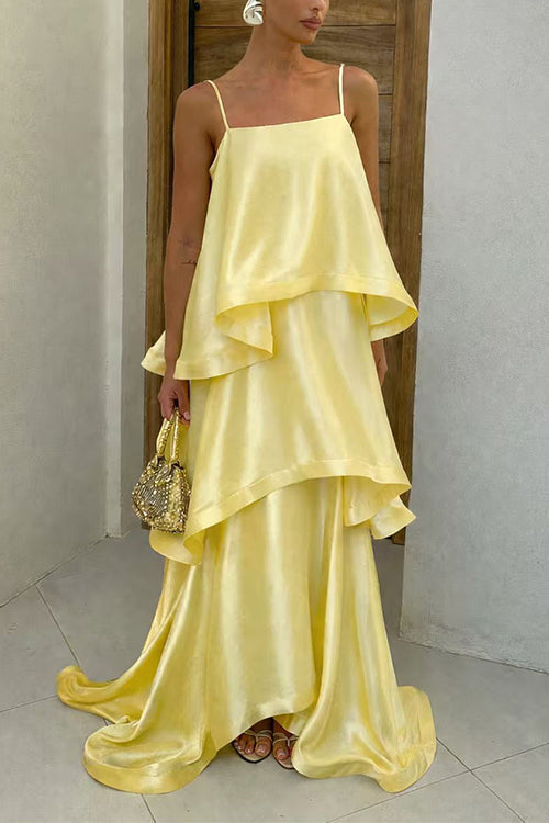 ATHENS – Satin Maxi Dress – 3908