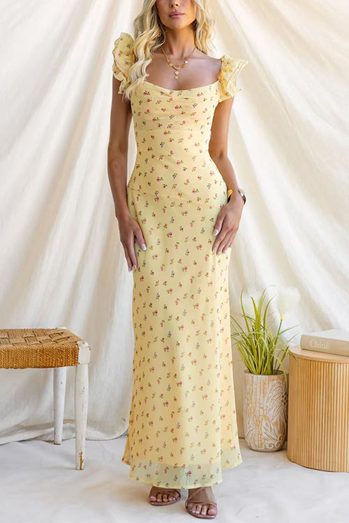 MALAGA – Floral Maxi Dress – 9775