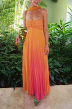 CANNES – Lace-up Maxi Dress – 4031