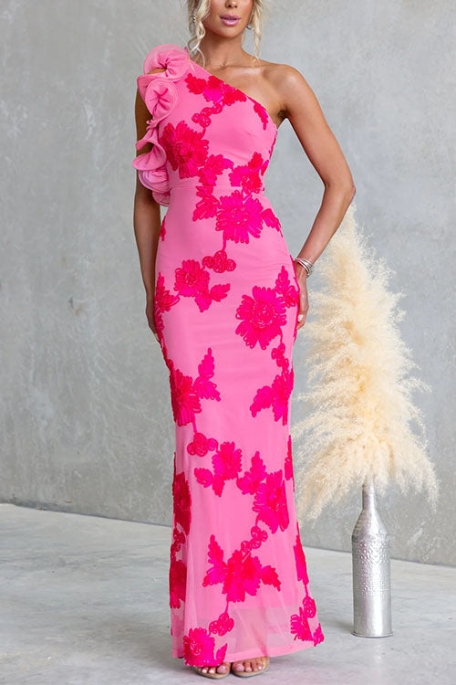 NAPLES – One Shoulder Maxi Dress – 6869