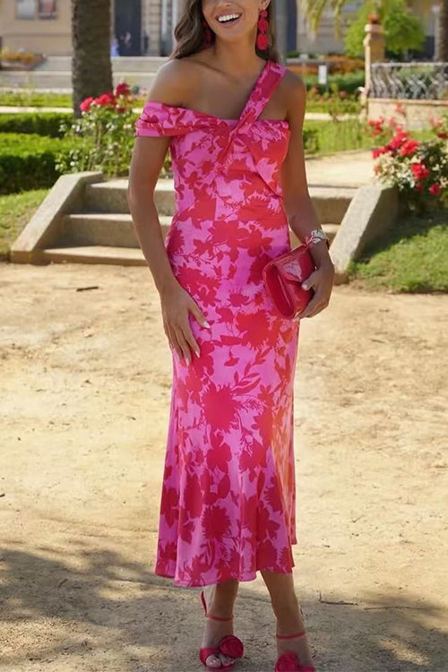 PORTO – Twist Front Midi Dress – 4263