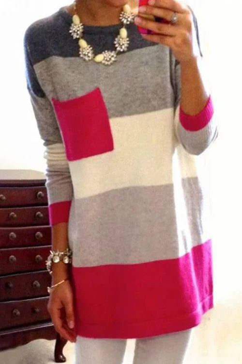 GENEVA – Striped Casual Sweater – 7303