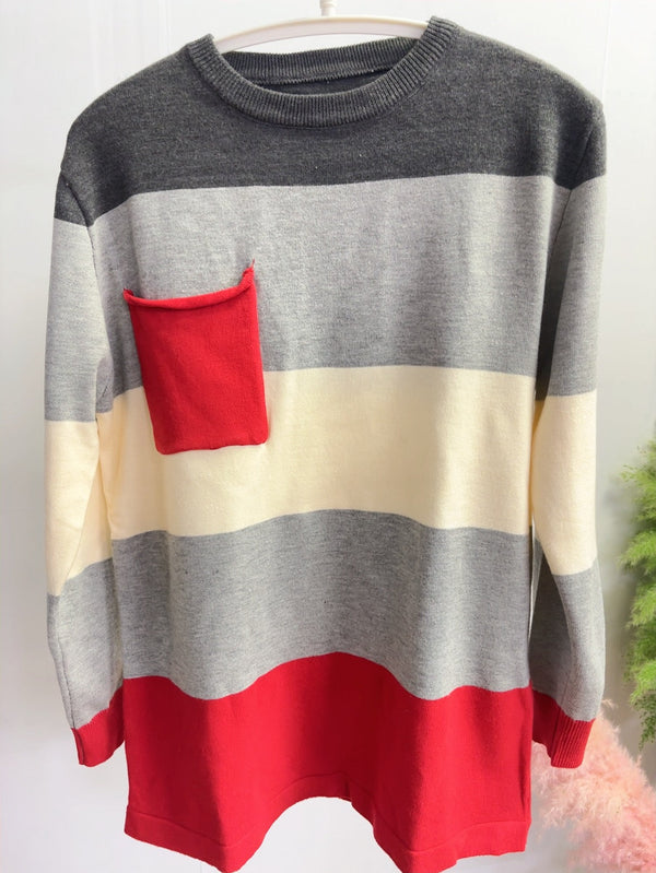 GENEVA – Striped Casual Sweater – 7303