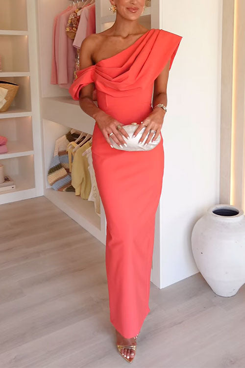 SPLIT – One Shoulder Maxi Dress – 7229