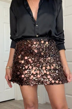 VIENNA – Sequin Mini Skirt – 6592