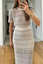 PALERMO – Crewneck Zigzag Top – 2068