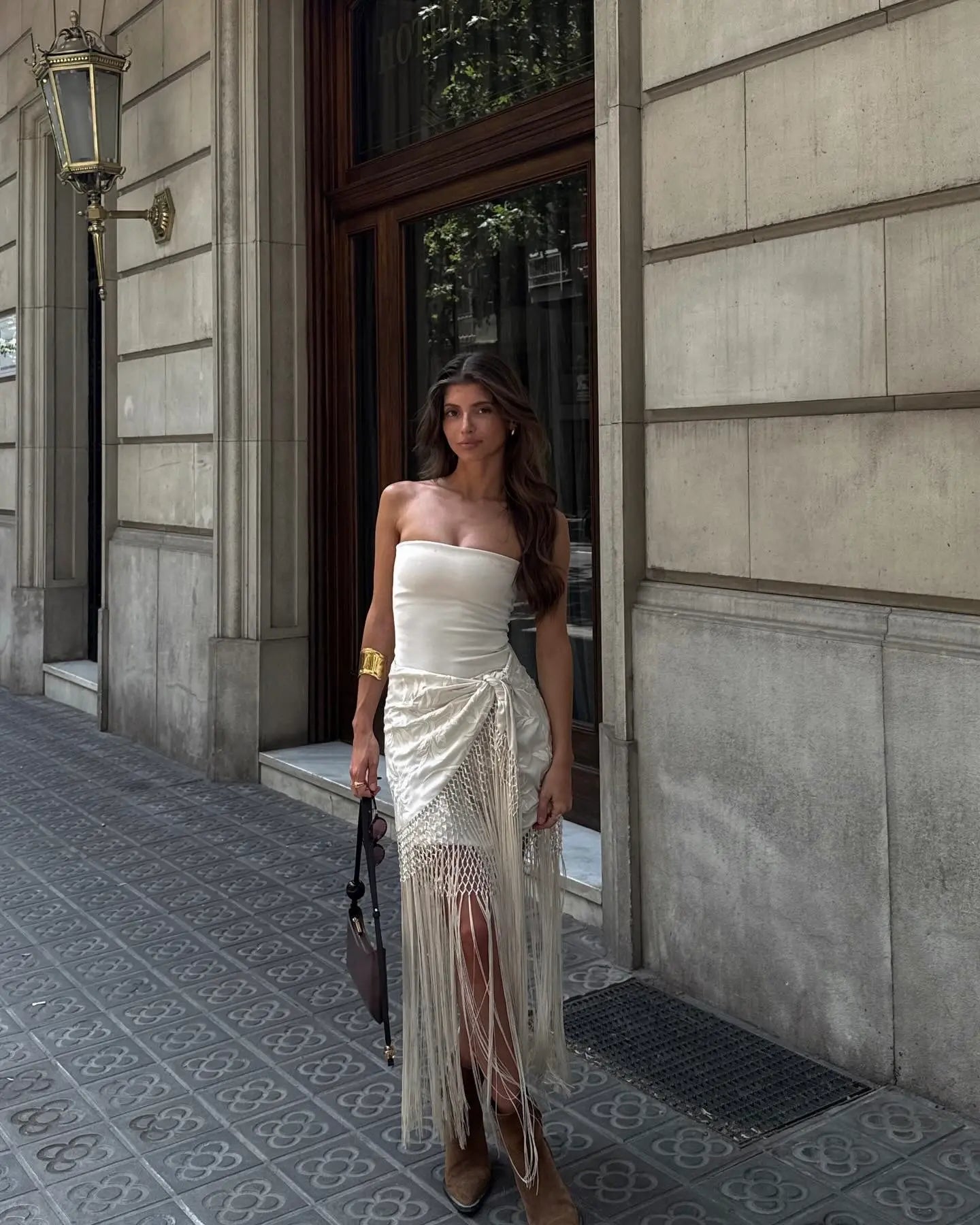 SALERNO – Embroidery Fringe Skirt – 3133