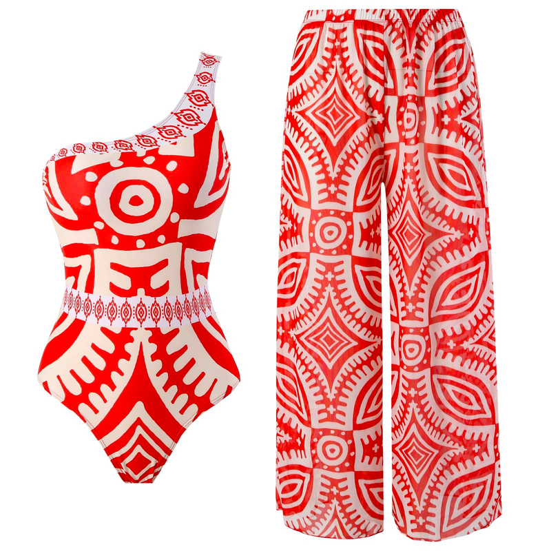 ATHENS – One Shoulder Swimsuit Set – 8850