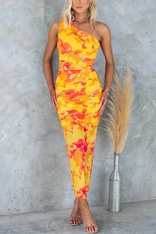 VALENCIA – One Shoulder Maxi Dress – 6957