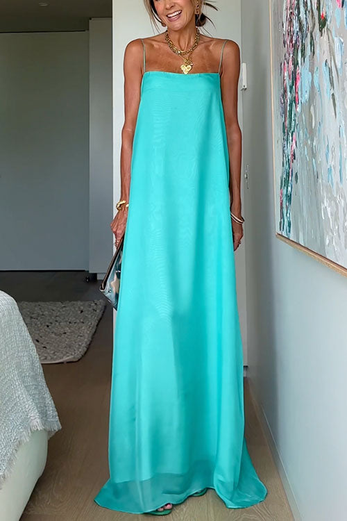 ROME – Spaghetti Strap Maxi Dress – 9719