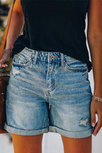 MARBELLA – Ripped Denim Shorts – 3103