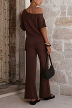 MONTPELLIER – Asymmetrical Knit Top – 7688