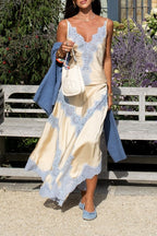 MYKONOS – Satin Maxi Skirt – 1683