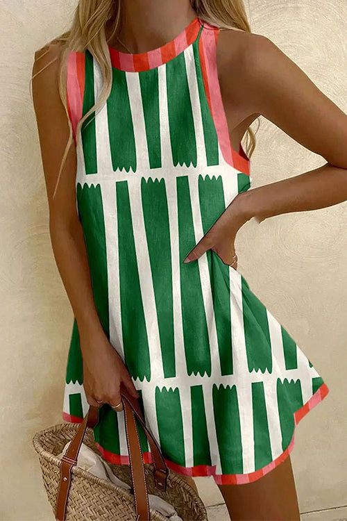 LYON – Color Block Tank Dress – 1050