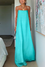 ROME – Spaghetti Strap Maxi Dress – 9719