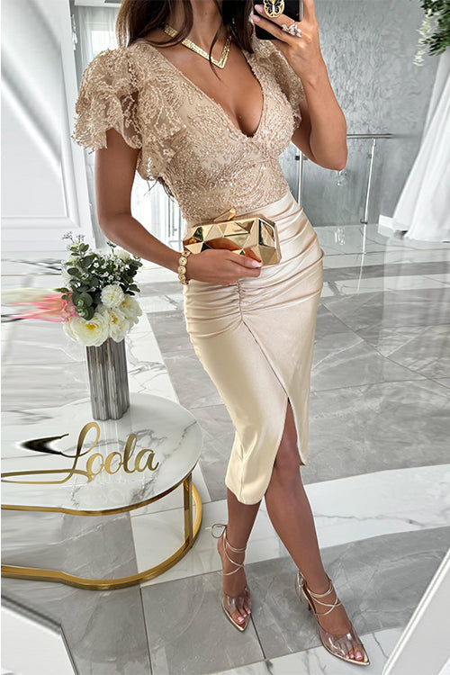 MONTPELLIER – Sequin Midi Dress – 2358