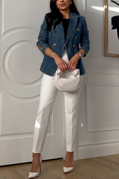 MUNICH – Double Breasted Denim Blazer – 6793