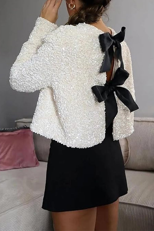 TALLINN – Sequin Bow Top – 9664