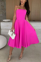 PALMA – Strapless Swing Midi Dress – 5886