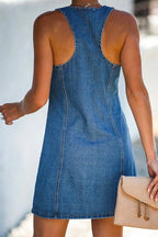 FORMENTERA – Sleeveless Denim Dress – 8785