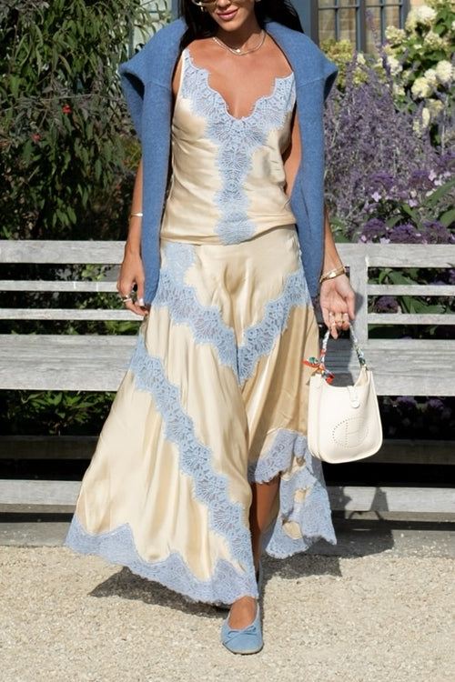 MYKONOS – Satin Maxi Skirt – 1683