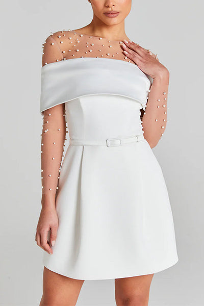 MILAN – Off Shoulder Mini Dress – 8461