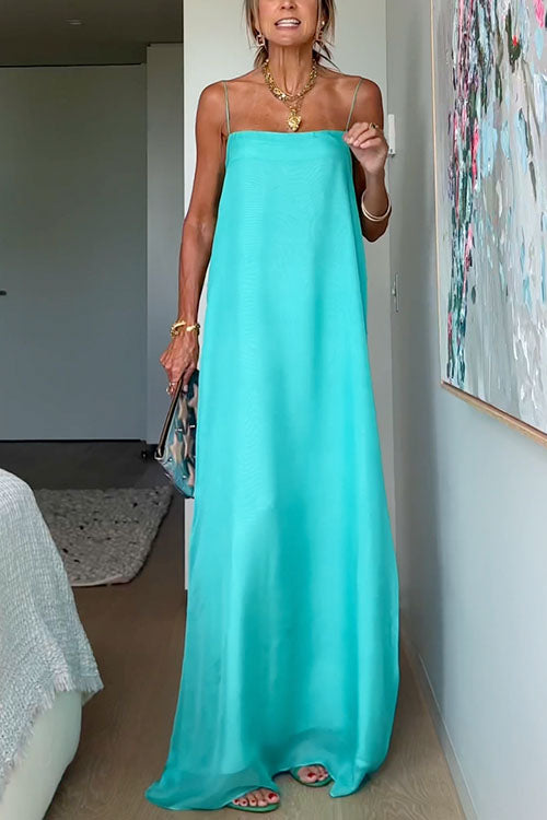 ROME – Spaghetti Strap Maxi Dress – 9719