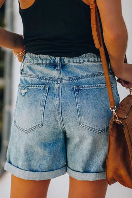 MARBELLA – Ripped Denim Shorts – 3103