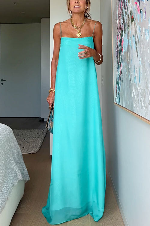 ROME – Spaghetti Strap Maxi Dress – 9719