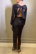 PORTO – Sequin Bodycon Maxi Dress – 5488