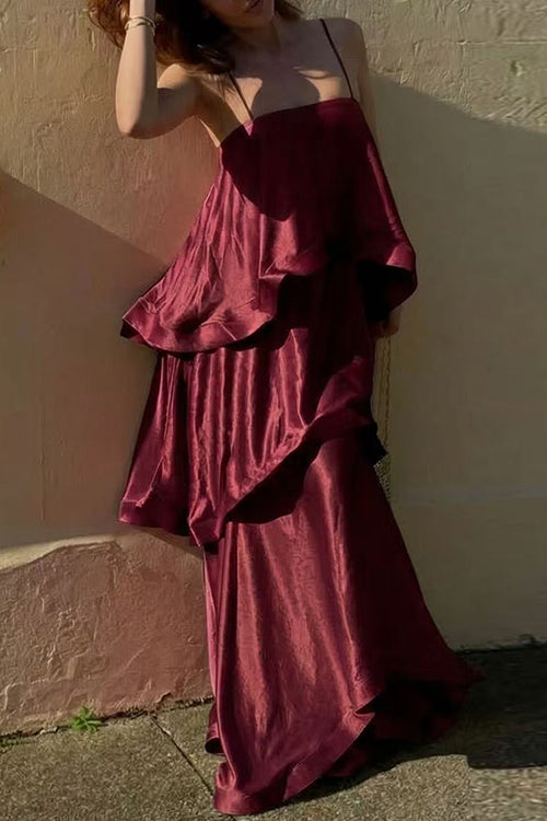 ATHENS – Satin Maxi Dress – 3908