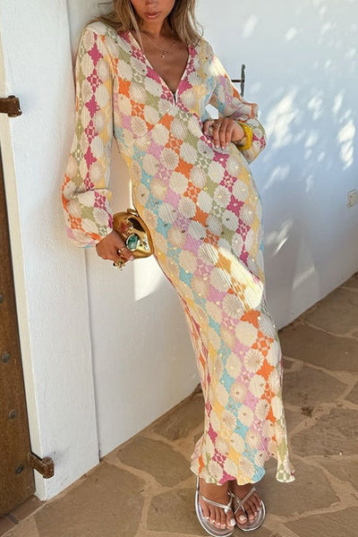 LISBON – Geometric Print Maxi Dress – 9449