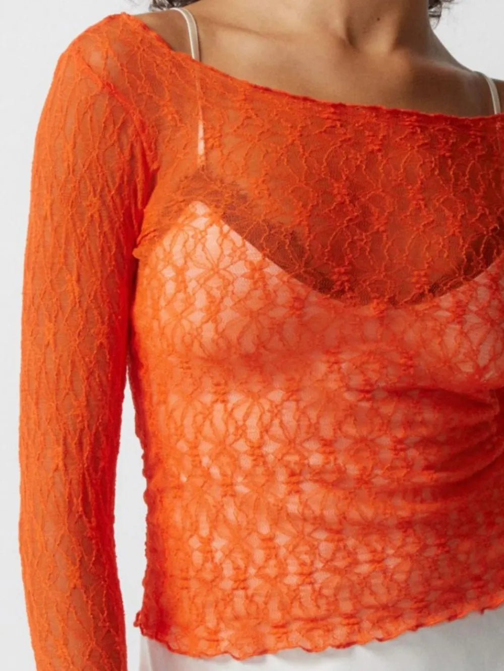 SANTORINI – Lace Long Sleeve Blouse – 7668