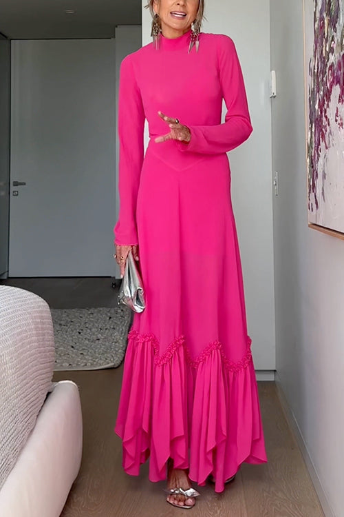 MALAGA – Mockneck Maxi Dress – 1874