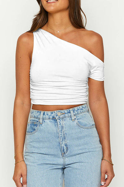 NICE – Asymmetrical Crop Top – 2339