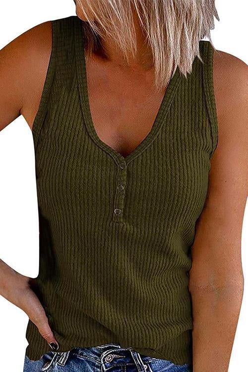 BARCELONA – V-Neck Button Top – 7785
