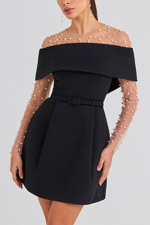 MILAN – Off Shoulder Mini Dress – 8461