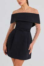 MILAN – Off Shoulder Mini Dress – 8461