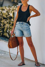 MARBELLA – Ripped Denim Shorts – 3103
