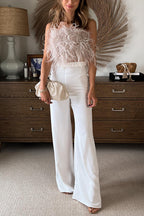 MYKONOS – Feather Crop Top – 3644